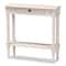 Baxton Studio Ariella Country Cottage Farmhouse Whitewashed 1-Drawer Console Table 147-8188 - alternate 1